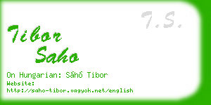 tibor saho business card